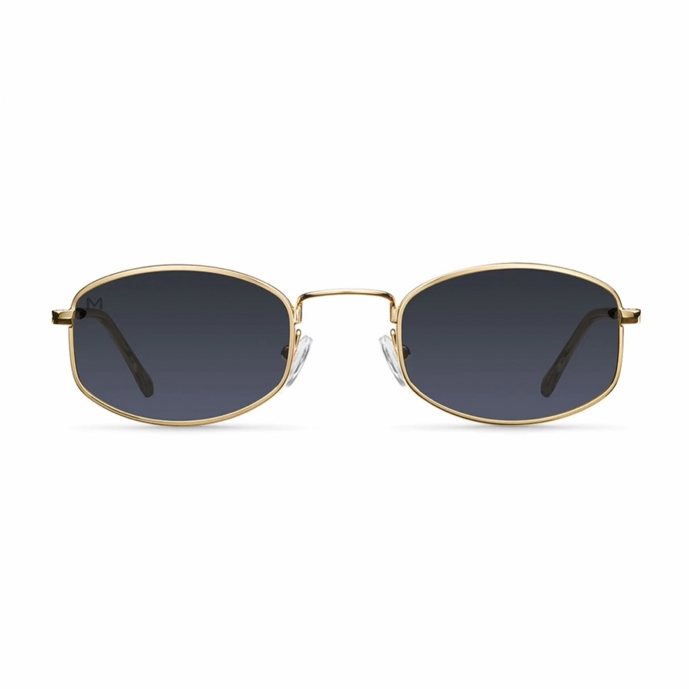 Meller Suku 1990s Rectangular Gold Frame Sunglasses